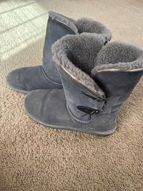 Bearpaw Abigail Charcoal Suede Mid-Calf Winter Boot